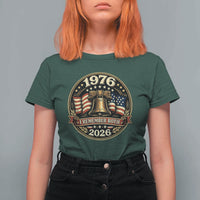 Bicentennial Born 1976 Liberty Bell T Shirt For Women America 250th Anniversary 50th Birthday