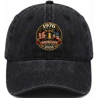 Bicentennial Born 1976 Liberty Bell Washed Cotton Baseball Cap America 250th Anniversary 50th Birthday