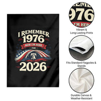 I Remember 1976 Now Im Here For 2026 Garden Flag Liberty Bell 50th Birthday