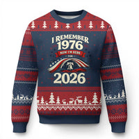 I Remember 1976 Now Im Here For 2026 Ugly Christmas Sweater Liberty Bell 50th Birthday
