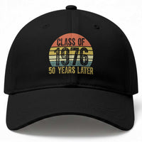 Class of 1976 50 Years Later Baseball Cap Retro Sunset Graduation Birthday 50th Milestone