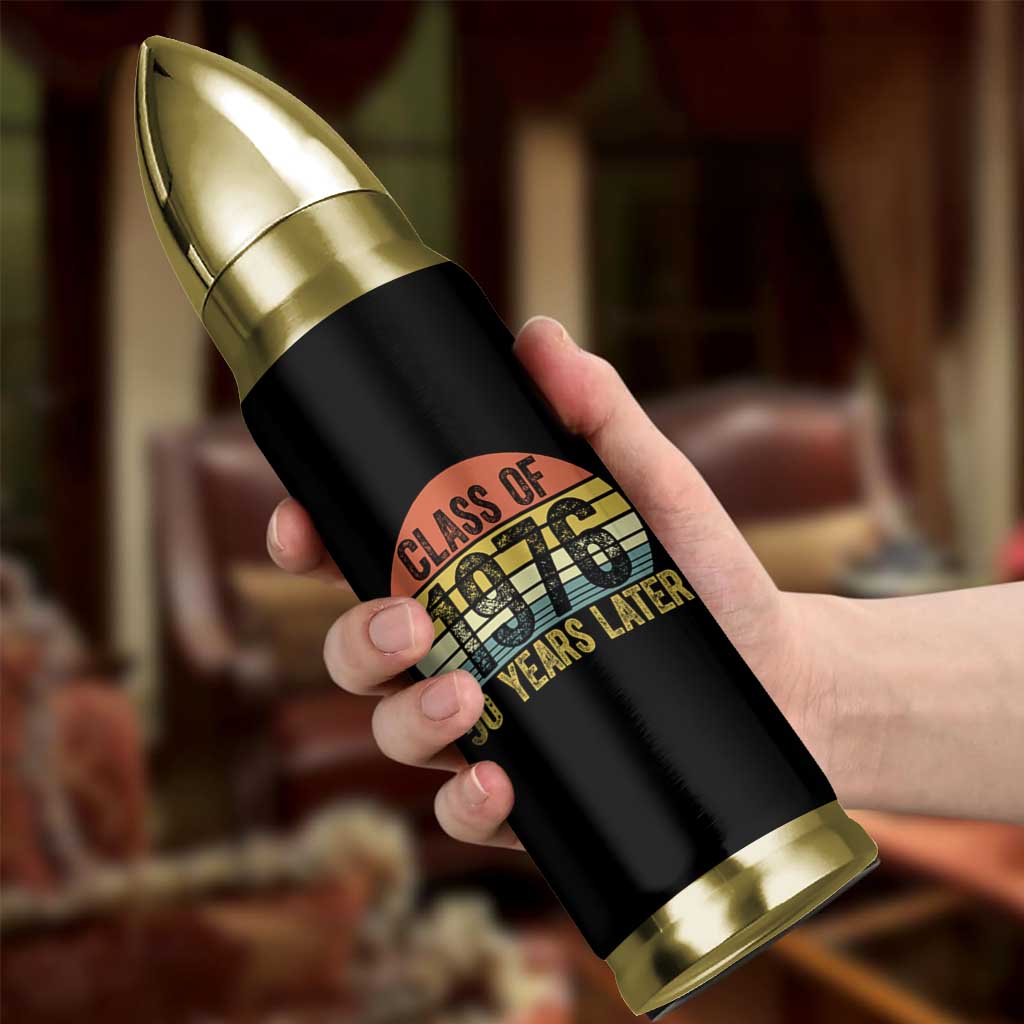 Class of 1976 50 Years Later Bullet Tumbler Retro Sunset Graduation Birthday 50th Milestone