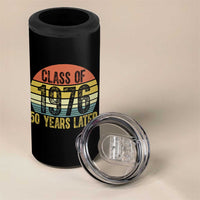 Class of 1976 50 Years Later 4 in 1 Can Cooler Tumbler Retro Sunset Graduation Birthday 50th Milestone