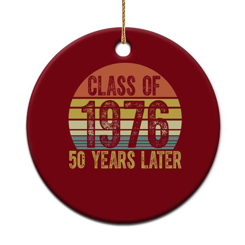 Class of 1976 50 Years Later Ceramic Ornament Retro Sunset Graduation Birthday 50th Milestone