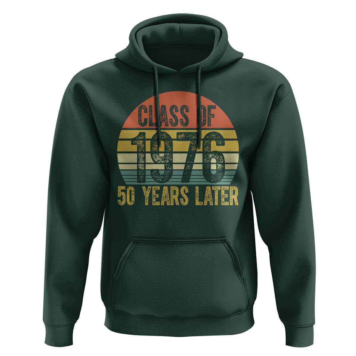 Class of 1976 50 Years Later Hoodie Retro Sunset Graduation Birthday 50th Milestone