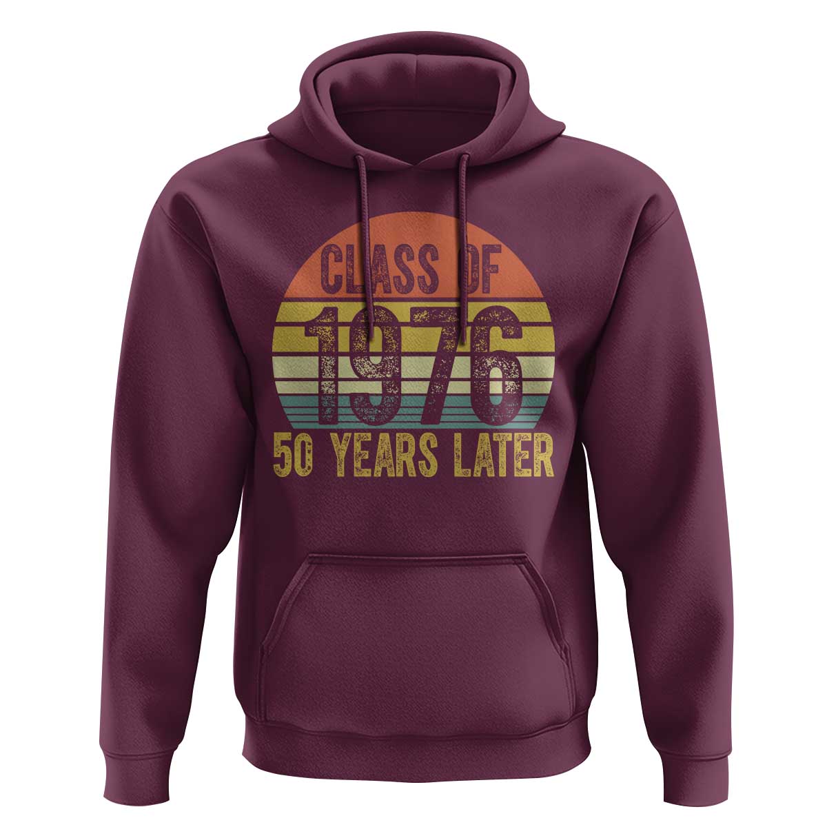 Class of 1976 50 Years Later Hoodie Retro Sunset Graduation Birthday 50th Milestone