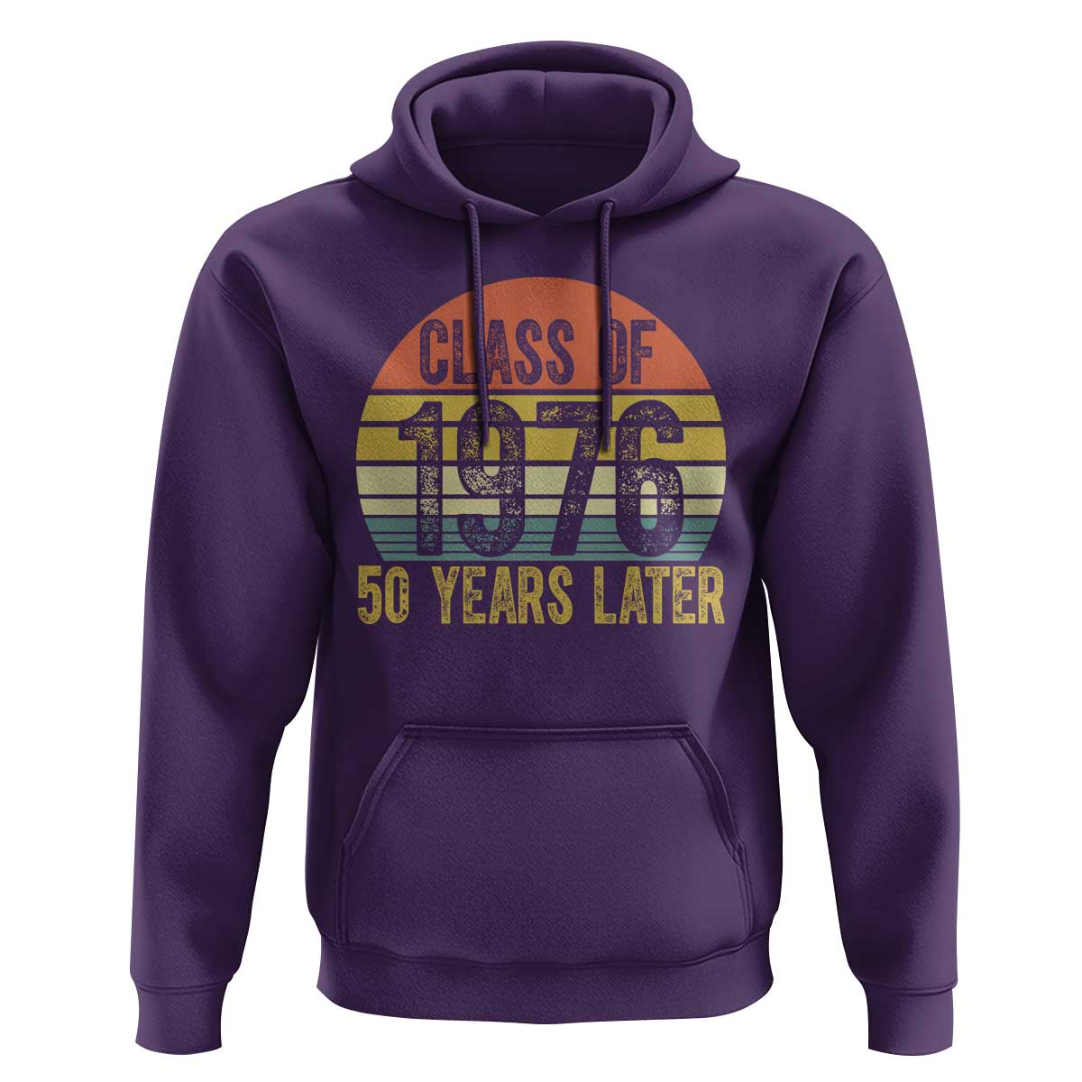 Class of 1976 50 Years Later Hoodie Retro Sunset Graduation Birthday 50th Milestone