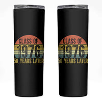 Class of 1976 50 Years Later Skinny Tumbler Retro Sunset Graduation Birthday 50th Milestone