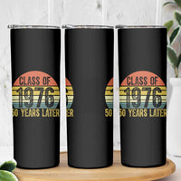 Class of 1976 50 Years Later Skinny Tumbler Retro Sunset Graduation Birthday 50th Milestone