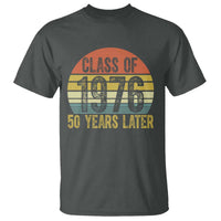 Class of 1976 50 Years Later T Shirt Retro Sunset Graduation Birthday 50th Milestone
