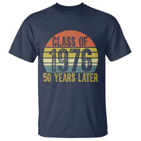 Class of 1976 50 Years Later T Shirt Retro Sunset Graduation Birthday 50th Milestone
