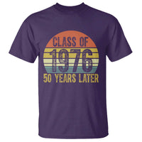 Class of 1976 50 Years Later T Shirt Retro Sunset Graduation Birthday 50th Milestone