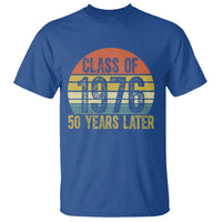Class of 1976 50 Years Later T Shirt Retro Sunset Graduation Birthday 50th Milestone