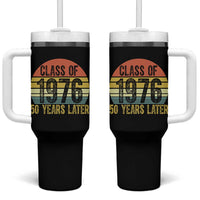 Class of 1976 50 Years Later Tumbler With Handle Retro Sunset Graduation Birthday 50th Milestone