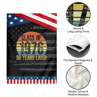 Class of 1976 50 Years Later Patriotic Garden Flag Retro Sunset Graduation Birthday 50th Milestone