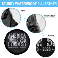 America Turns 250 I Turn 50 Spare Tire Cover Funny Patriotic 1976 50th Birthday