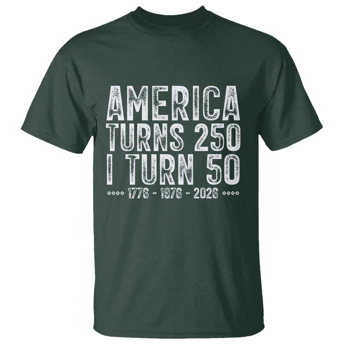 America Turns 250 I Turn 50 T Shirt Funny Patriotic 1976 50th Birthday