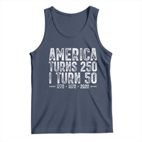 America Turns 250 I Turn 50 Tank Top Funny Patriotic 1976 50th Birthday