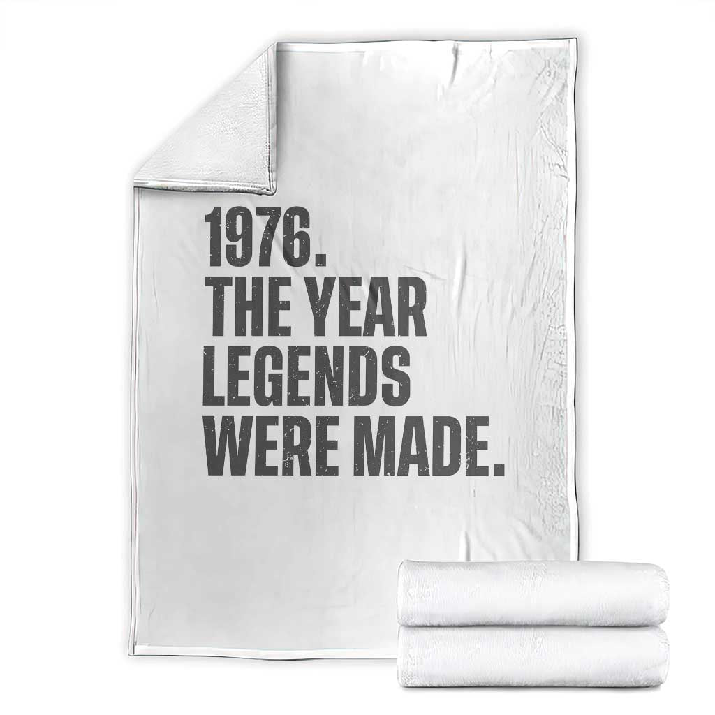 1976 The Year Legends Were Made Throw Blanket Minimalist Retro 50th Birthday