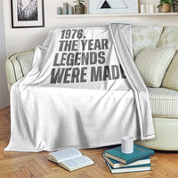 1976 The Year Legends Were Made Throw Blanket Minimalist Retro 50th Birthday