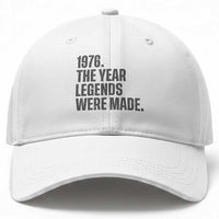 1976 The Year Legends Were Made Baseball Cap Minimalist Retro 50th Birthday