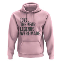 1976 The Year Legends Were Made Hoodie Minimalist Retro 50th Birthday