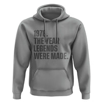 1976 The Year Legends Were Made Hoodie Minimalist Retro 50th Birthday