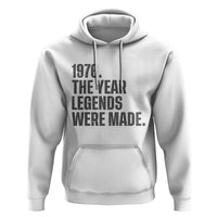 1976 The Year Legends Were Made Hoodie Minimalist Retro 50th Birthday
