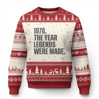 1976 The Year Legends Were Made Ugly Christmas Sweater Minimalist Retro 50th Birthday