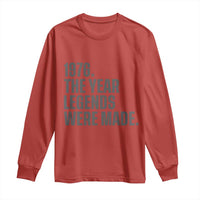 1976 The Year Legends Were Made Long Sleeve Shirt Minimalist Retro 50th Birthday