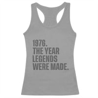 1976 The Year Legends Were Made Racerback Tank Top Minimalist Retro 50th Birthday