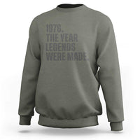 1976 The Year Legends Were Made Sweatshirt Minimalist Retro 50th Birthday
