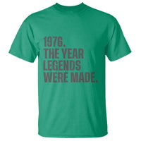 1976 The Year Legends Were Made T Shirt Minimalist Retro 50th Birthday