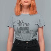 1976 The Year Legends Were Made T Shirt For Women Minimalist Retro 50th Birthday