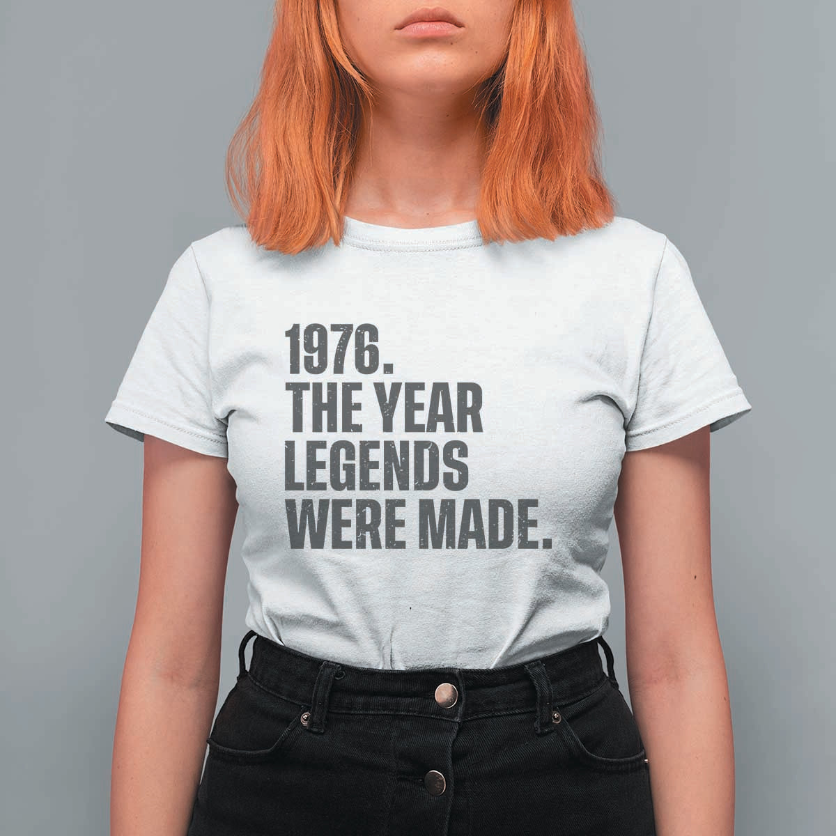 1976 The Year Legends Were Made T Shirt For Women Minimalist Retro 50th Birthday