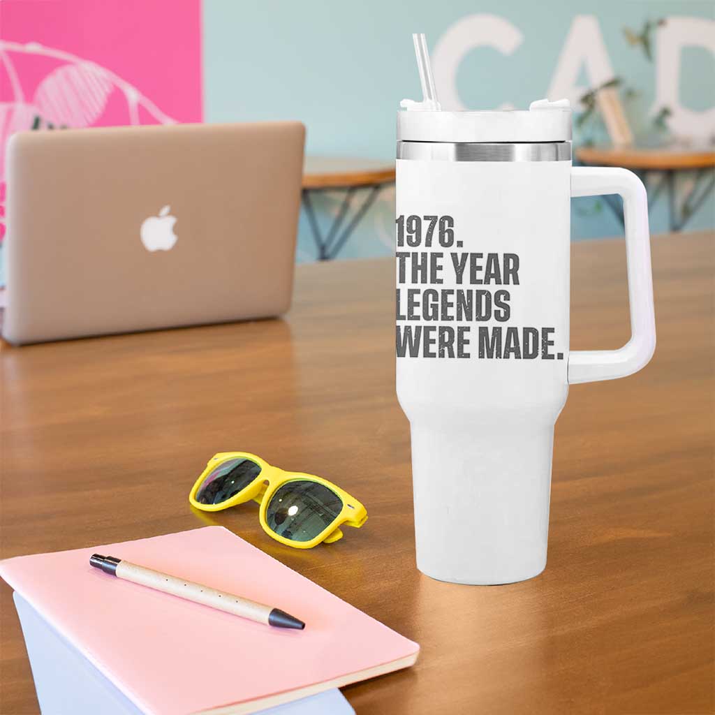 1976 The Year Legends Were Made Tumbler With Handle Minimalist Retro 50th Birthday