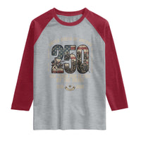 America 250 Years Paid In Full By The Brave Raglan Shirt Patriotic Military Remembrance USA Semiquincentennial