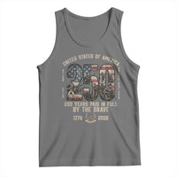 America 250 Years Paid In Full By The Brave Tank Top Patriotic Military Remembrance USA Semiquincentennial