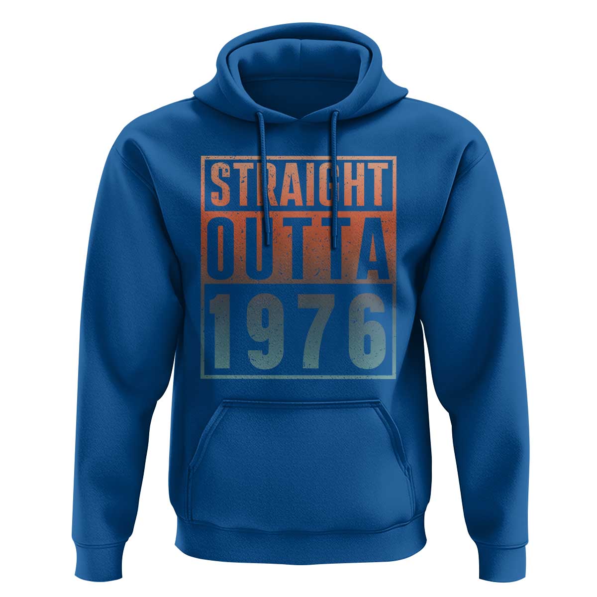 Straight Outta 1976 Hoodie Funny 50th Birthday Retro Neon Gradient Effect Printing