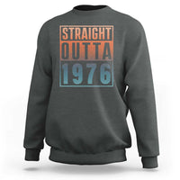Straight Outta 1976 Sweatshirt Funny 50th Birthday Retro Neon Gradient Effect Printing