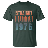 Straight Outta 1976 T Shirt Funny 50th Birthday Retro Neon Gradient Effect Printing