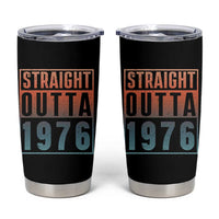 Straight Outta 1976 Tumbler Cup Funny 50th Birthday Retro Neon Gradient Effect Printing