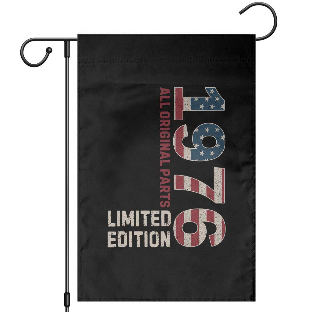 Vintage 1976 All Original Parts Garden Flag Patriotic US Flag 50th Birthday Gift
