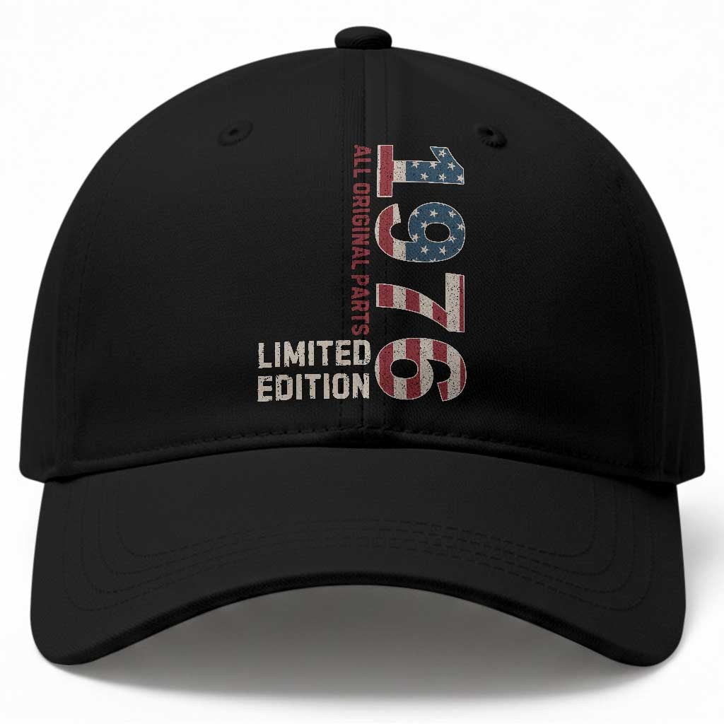 Vintage 1976 All Original Parts Baseball Cap Patriotic US Flag 50th Birthday Gift