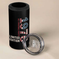 Vintage 1976 All Original Parts 4 in 1 Can Cooler Tumbler Patriotic US Flag 50th Birthday Gift