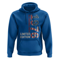Vintage 1976 All Original Parts Hoodie Patriotic US Flag 50th Birthday Gift