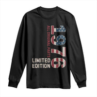 Vintage 1976 All Original Parts Long Sleeve Shirt Patriotic US Flag 50th Birthday Gift