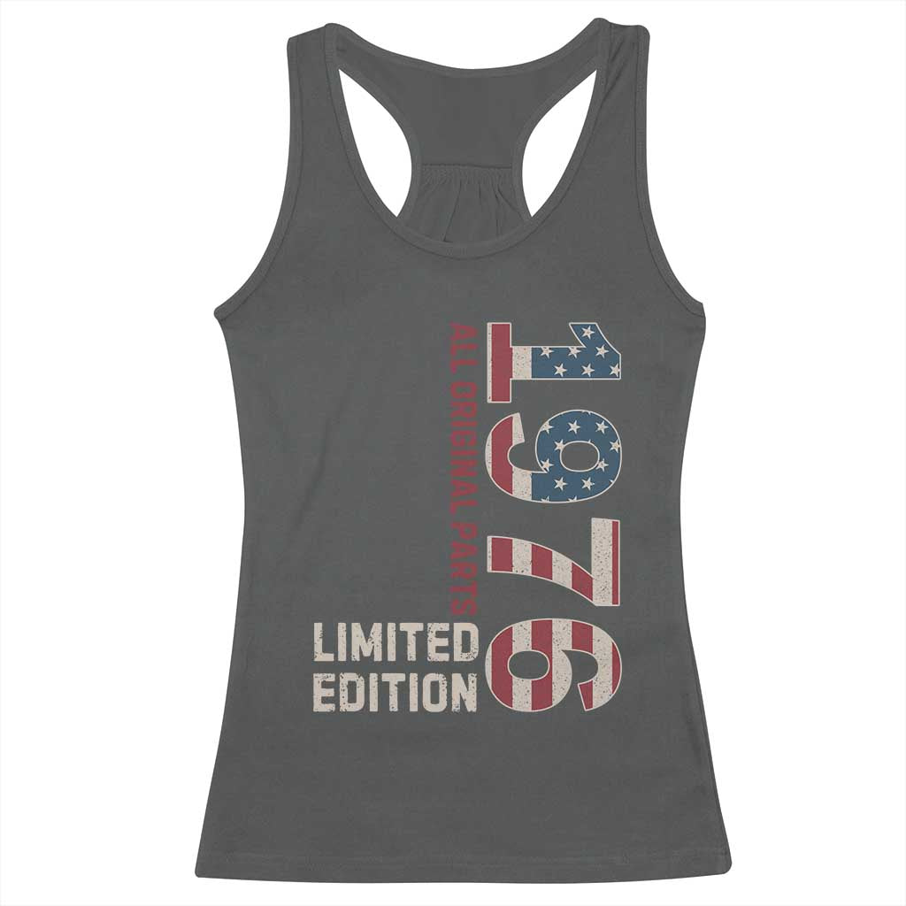 Vintage 1976 All Original Parts Racerback Tank Top Patriotic US Flag 50th Birthday Gift