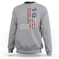 Vintage 1976 All Original Parts Sweatshirt Patriotic US Flag 50th Birthday Gift