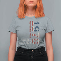 Vintage 1976 All Original Parts T Shirt For Women Patriotic US Flag 50th Birthday Gift